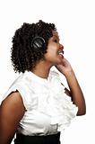 Black Woman with Headphones