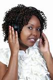 Black Woman with Headphones