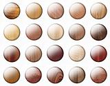  Glossy Wooden buttons