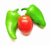 green pepper and tomato 