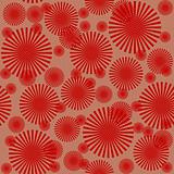 Abstract pattern with red flowers