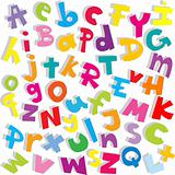 Alphabet background, small and capital letters
