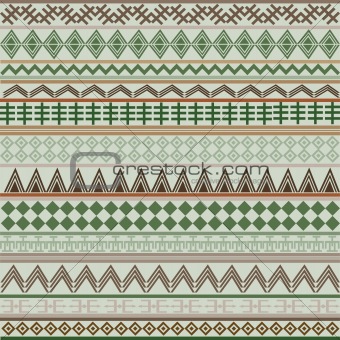 Background with geometrical shapes in brown and green tones
