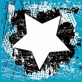 Blue grunge with star