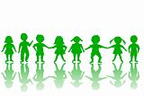 Group of green children