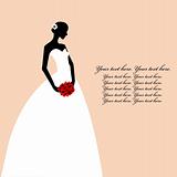 illustration with bride and place for text
