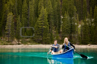 Couple Portrait in Canoe