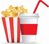 popcorn and drink