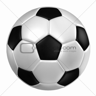 3d rendering of a soccer ball. ( Leather texture )