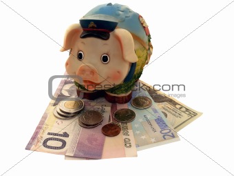 Funny piggy bank