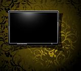 LCD panel with vintage background