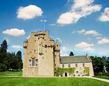 Crathes castle in Scotland in bright summer day