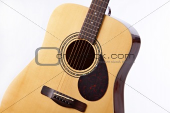 Acoustic Guitar Isolated on White