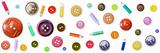 Seamless pattern - color old-fashioned buttons