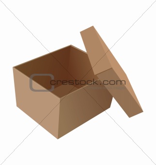 Realistic illustration isolated open box