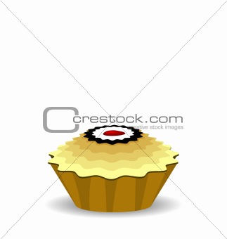Illustration the cute cupcake