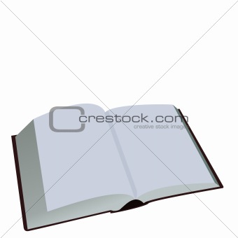 Opened book is isolated on white background