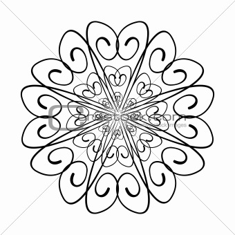 Illustration decorative pattern swirl for design