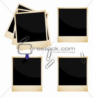 Realistic illustration of set a photo frame - vector