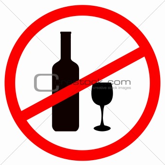Sign stop alcohol