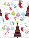 Seamless pattern with christmas elements. Vector
