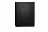 Black leather notebook isolate