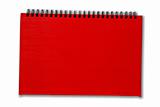 Red notebook isolate