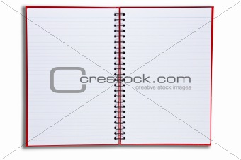 open red notebook