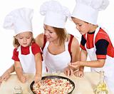 Making pizza with the kids