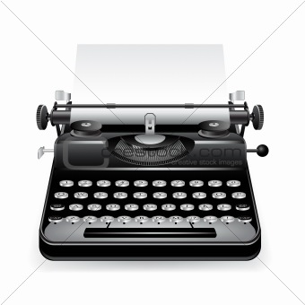 Vector old typewriter