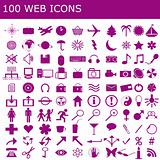 Purple web icons