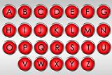 red buttons with alphabet
