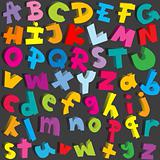 Small and capital letters of alphabet
