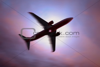 silhouette of a plane 