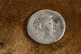 Roman Silver Denarius Coin 89 BC