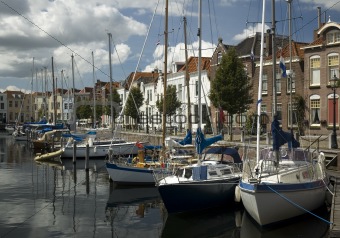 Idyllic Dutch Port