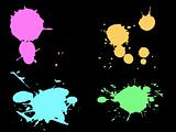 Neon Splats 2 ( Low Poly Count)