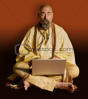 Funny Gurru on laptop Computer