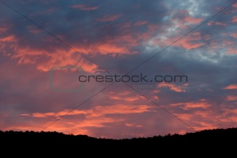 Sunset Over Mountain Top