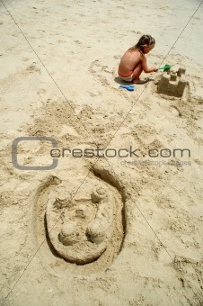 Building castle in the sand