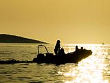 Motor boat - sunset