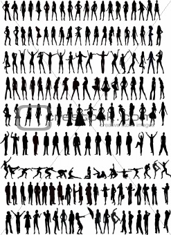 People silhouettes - vector