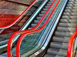 Red escalator