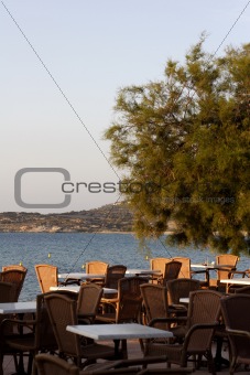 restaurant next to beach in Algajola northern corsica