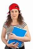 Student woman with red cap