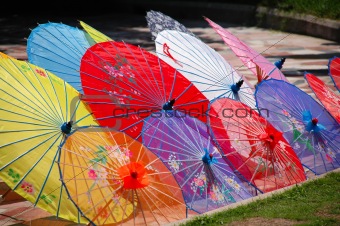 Colorful Chinese unbrellas