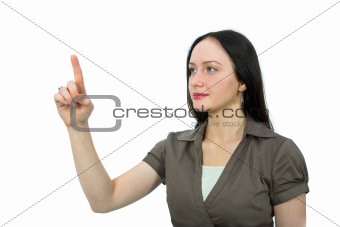 woman to point the way to smth