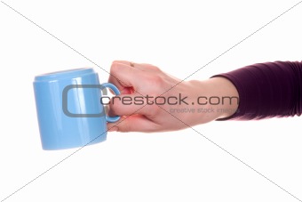 hand with mug