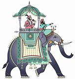 Decorated Indian elephant 