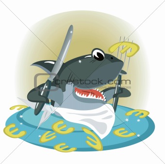 Shark in the sea euro